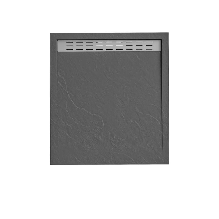 Duschplatte mit Duschrinne Verosan+ 100 x 90 cm grau